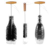 Chiluxendo 2 Pezzi Scovolino per Bottiglie Lunga 2 misurare, Spazzole Borraccia, Spazzola per Pulire, Lavabottiglie, Pulizia delle Bottiglie con Morbido Pompon di Peluche per Pulire Tazze Thermos