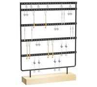 Chiluxendo 5 Livelli Porta Orecchini, Espositore Gioielli, Portacollane, Portagioie Organizer, Appendi Bracciali, Supporto Collane Organizzatore da Tavolo, per Soggiorno, Bagno, Ufficio(Nero)