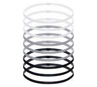 Chiluxendo 9 Pezzi Sportiva Fascia Capelli, Fascette Sottili Antiscivolo Donna, Fasce Elastiche Uomo, Headband Elastico, Cerchietto per Jogging, Running, Calcio, Yoga e Allenamento Sportivo, 3 colori