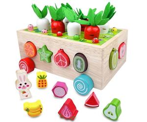 Chiluxendo Giochi per Bambini 1 Anno, Montessori Educativi di Raccolta delle, Memory Gioco Regalo Prescolare, Legno Giocattoli, Giocattolo Educativo per Ragazze e Ragazzi a Partire