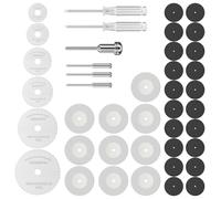 Chiluxendo Set Dischi Taglio Legno per Mini Trapano, Mini Dischetti per Flex Taglio Legno, Lame per Seghe Circolari, Accessori Lama Minitrapano, Dischi da Taglio Metallo per Trapano e Pietra (42 Pcs)