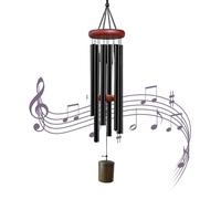 Chimes Wind Chimes in alluminio, 66 cm, calmante in alluminio, con design tubolare, decorazione retrò in metallo, per giardino, balcone, terrazza, esterno