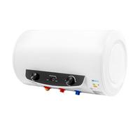 CHIMHOON Caldaia elettrica orizzontale orizzontale, con doccetta 50/80/120 litri, 2000 W, 220 V, serbatoio dell'acqua calda intelligente, controllo completamente automatico (bianco, 50 L)