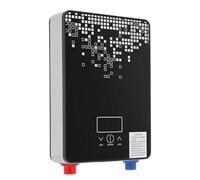 CHIMHOON Scaldabagno elettrico da 6500 W, scaldabagno elettrico per doccia, con LED, doccetta a mano e protezione di spegnimento automatico, per cucina, WC, bagno (nero2)