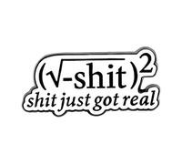 Chimica farmacista equazione spilla - Matematica Scienza smalto Pin per tasca e risvolti, distintivo bianco e nero, normale, Metallo non prezioso