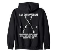 Chimica Organica Nerd Ciclopropano Stress Scherzo Scienza Divertimento Felpa con Cappuccio