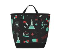 Chimica verde e modelli scientifici,Borsa porta pranzo grande capacità isolata per donne e uomini, lavoro, picnic, viaggi