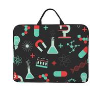 Chimica verde e modelli scientifici, Custodia per laptop da 14 pollici, borsa per notebook, custodia per laptop, valigetta con maniglia