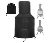 Chiminea Fire Pit Cover - 25 * 48in Outdoor Fire Pit Cover | Waterproof 420D Oxford Cloth Patio Chiminea Protective Covers | Windproof Dustproof Rainproof Heater Covers With Drawstring Bag