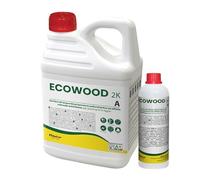 Chimiver - ECOWOOD 2K (A+B) | Vernice poliuretanica bicomponente all'acqua ad effetto naturale antiriflesso per pavimenti in legno. 5.5 lt