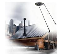 Chimney Pipe Support Bracket Kit - Adjustable Roof/Wall Mount for 100-250mm Stove Pipes(Hoop Dia - 3 9/16"(90mm))
