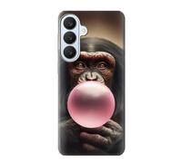 Chimpanzee Blowing Pink Bubblegum Case Cover Custodia per Samsung Galaxy S26 Plus