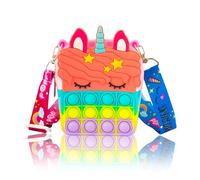 Chimpanzee Poppy Bag Borsa Unicorno Pop it - Borsetta Bambina, Fidget Toy, Antistress Bambini, Giocattolo sensoriale, borsette Tracolla unicorni, Gadget Regalo Borse Bambine, Gioco Compleanno Bimba