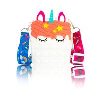 Chimpanzee Poppy Bag Borsa Unicorno Pop it - Borsetta Bambina, Fidget Toy, Antistress Bambini, Giocattolo sensoriale, borsette Tracolla unicorni, Gadget Regalo Borse Bambine, Gioco Compleanno Bimba