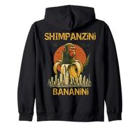 Chimpanzini Bananini Italiano Brainrot Meme Vintage Giapponese Felpa con Cappuccio