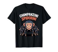 Chimpanzini Spiderini Italiano Brainrot Meme Maglietta