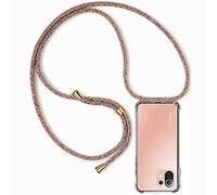 CHIMUCO Cover per Xiaomi Mi 11 Lite 4G / 11 Lite 5G, Custodia con Cordino Silicone Trasparente Morbida Cover Cellulare Girocollo Collana Necklace Sottile Protettiva Bumper Antiurto TPU Case, Rainbow
