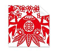 China Chinese Zodiac Monkey Peach Papercut cultura tradizionale arte finestra fiori occhiali panno di pulizia del pulitore dello schermo 5PCS
