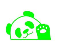 China Panda Salute To You, Il mondo non deve essere bianco e nero, i panda possono anche essere colorati. Adesivo for auto Adesivo for moto(Green,20X12.8CM)