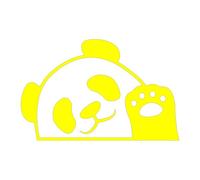 China Panda Salute To You, Il mondo non deve essere bianco e nero, i panda possono anche essere colorati. Adesivo for auto Adesivo for moto(Yellow,40X25.6CM)