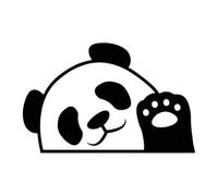 China Panda Salute To You, Il mondo non deve essere bianco e nero, i panda possono anche essere colorati. Adesivo for auto Adesivo for moto(Black,25X16CM)