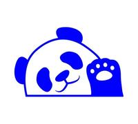 China Panda Salute To You, Il mondo non deve essere bianco e nero, i panda possono anche essere colorati. Adesivo for auto Adesivo for moto(Blue,15X9.6CM)