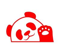 China Panda Salute To You, Il mondo non deve essere bianco e nero, i panda possono anche essere colorati. Adesivo for auto Adesivo for moto(Red,35X22.4CM)