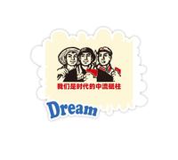 China Red Educational Propaganda Era Adesivi Citazione Sogno Decalcomanie in Vinile