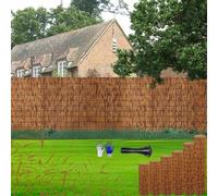 ChinaBamboo s - Recinzione decorativa in legno naturale, ecologica, da giardino, 50-180 cm, per decorazione esterna (80 x 1000 cm)