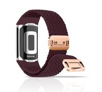 chinbersky Intrecciato Cinturini Compatibile con Fitbit Charge 6 5 Cinturino, Chiusura Magnetica Tessuto Elastico Sport Nylon Band per Donne Uomini