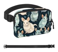 Chinchilla Crossbody Fanny Pack, regali per godere di sport, festival, allenamento, viaggi, corsa, portafoglio casual mani libere, marsupio porta telefono, Multicolore 02, 1.5x9.0x5.9in/4x23x15cm