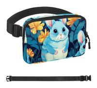 Chinchilla Crossbody Fanny Pack, regali per godere di sport, festival, allenamento, viaggi, corsa, portafoglio casual mani libere, marsupio porta telefono, Multicolore 05, 1.5x9.0x5.9in/4x23x15cm