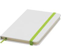 Chinchilla® Taccuino AUTHOR A6 verde-bianco | Per conferenze e scrivania | 80 fogli a righe | 70g/m² | Elastico colorato e segnalibro integrato | Angoli arrotondati