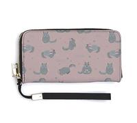 Chinchilla Yoga pose ed esercizi divertente lungo portafoglio portatile pochette con cinturino da polso sottile porta carte da polso borse per uomini donne, Stile:, 20.0*10.5cm, MHXYZHW