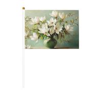 Chinese Aesthetics - Bandierine a forma di magnolia, piccole bandiere da tenere in mano, per feste, attività di squadra, sfilate, decorazioni per le vacanze, confezione da 10