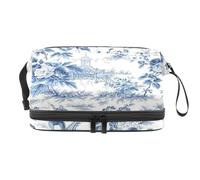 Chinese Ancients - Trousse a doppio strato per cosmetici per donne e ragazze, borsa da viaggio per trucchi, pratica borsa organizer con scomparto per pennelli, Multi, 27x15x14 cm/10.6x5.9x5.5 in,