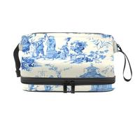 Chinese Ancients, trousse a doppio strato per donne e ragazze, borsa da viaggio per cosmetici, pratica borsa organizer con scomparto per pennelli, Multi, 27x15x14 cm/10.6x5.9x5.5 in, Beauty case