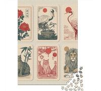 Chinese Animal Tarot Cards Jigsaw Puzzle Impossible 1000Pcs Decorazione Per La Casa. Giochi Rilassamento E Intelligence Per Adulti E Bambini Da 12 Anni 52x38cm/1000pcs
