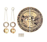 Chinese Antique Brass Drawer Handle with Originality Pattern Rust Fade Sturdy Hardware Elegant Ming Qing Style for Cabinet Wardrobe Dressing Table