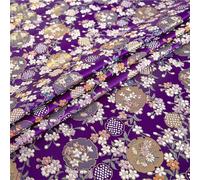 Chinese Brocade Fabric Traditional, Tessuto Broccato Di Raso Seta for Abito Da Sposa E Arredamento 100x150cm Multicolor(Purple)