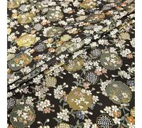 Chinese Brocade Fabric Traditional, Tessuto Broccato Di Raso Seta for Abito Da Sposa E Arredamento 100x150cm Multicolor(Black)