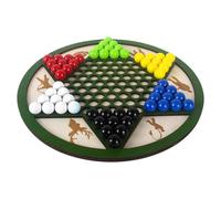 Chinese Checker Set,Wooden Chinese Checker Game - Strategy Toy Interactive Activity For Teens Girls Boys Students Gathering Dorm Campfire Entertainment