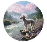 Chinese Crested Rompicapo Circolare Con Pet Dog, 1000 Pezzi Per Chi Ama Le Sfide Intellettuali 1000pcs (67.5x67.5cm)