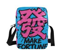 Chinese Culture Makes Fortunes Borsa messenger blu per le donne borse a tracolla per le donne borsa a tracolla borsa a tracolla borse a mano tracolla tracolla tracolla regolabile per uso quotidiano