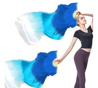 Chinese Dance Flowy Fan Veils Elegant Stage Practice Accessories Set