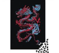 Chinese Dragon Art Print Jigsaw Puzzle Impossibili 1000Pcs Decorazione Per La Casa. Giochi Rilassamento E Intelligence Per Adulti E Ragazzi Da 14 Anni 52x38cm/1000pcs