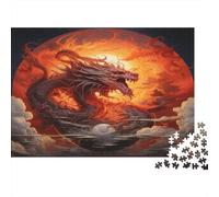 Chinese Dragon Puzzle 1000 Pezzi, Tecnica Di Rilassamento, Arredamento Per La Casa, Opera D'Arte Completa 1000pcs (75x50cm)