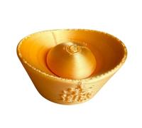 Chinese Golds Ingot Toy, giocattolo stampato Fidget Sensory, 1,97 pollici, adorabile fortunato Gold Ingot Decorations, collezionabile figure per bambini adulti, desktop decorazione regalo