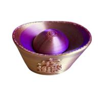 Chinese Golds Ingot Toy, giocattolo stampato Fidget Sensory, 1,97 pollici, adorabile fortunato Gold Ingot Decorations, collezionabile figure per bambini adulti, desktop decorazione regalo
