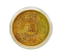 Chinese Horse Gold Luck Coin | Lucck Charm Challenge Coinn | Horsse for Luckk Decoration Coiin - Collectible Commemorative Keepsake for Collectors Men Women Family Friends